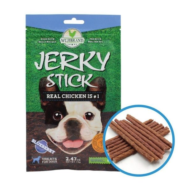 Bánh thưởng cho chó vị việt quất WUJI Jerky Stick Blueberry Flavor 70g