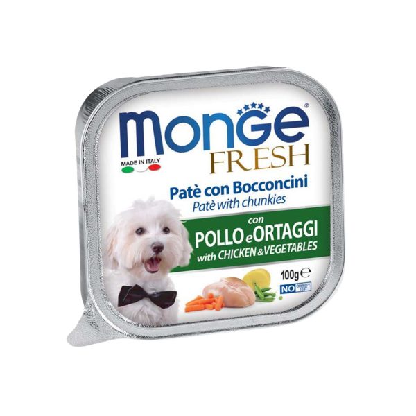 Pate chó Monge gà và rau 100g