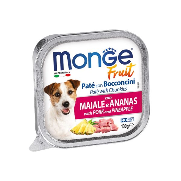 Pate chó Monge thịt heo và thơm 100g