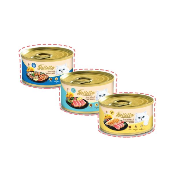 Pate mèo Bellotta đủ vị dạng lon 85g